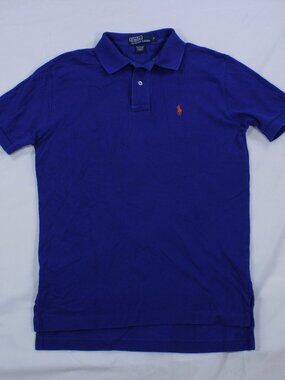 Polo Ralph Lauren Electric Blue for Men - Orange Logo - Size S - Classic Fit